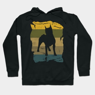 Amstaff Distressed Vintage Retro Silhouette Hoodie